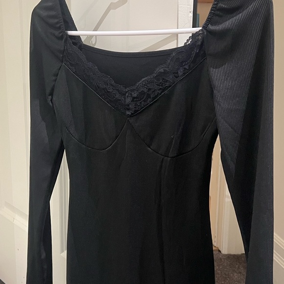 MIDI BLACK DRESS - Picture 1 of 3